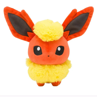 Officiële Pokemon center China pokedoll Flareon knuffel +/- 19cm 